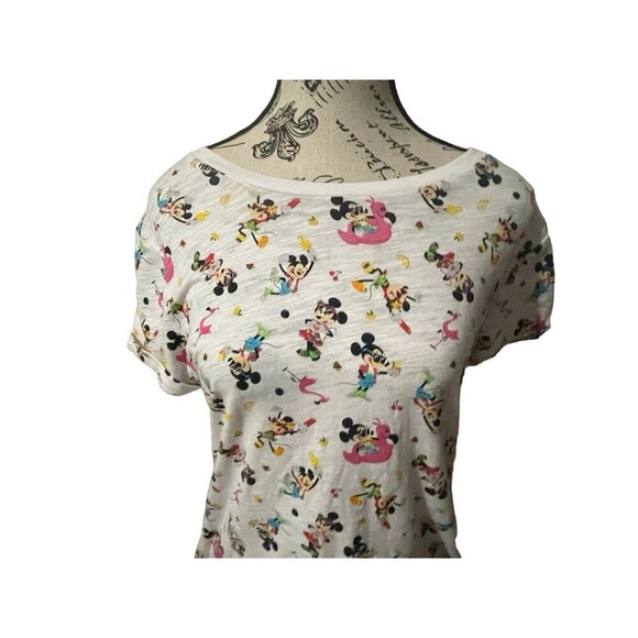 Disney Parks Mickey and Minnie Scoop Neck Shirt Women’s Small Summertime Fun New - Picture 16 of 16